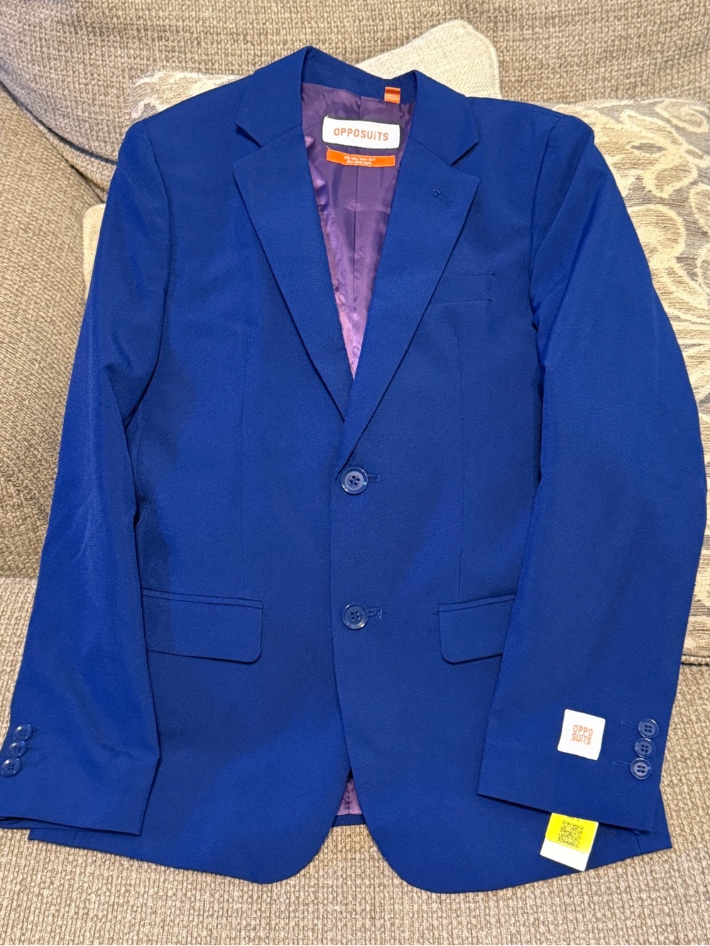 OppoSuits Bright Blue Two-Button Blazer Boys Size 14 NWT